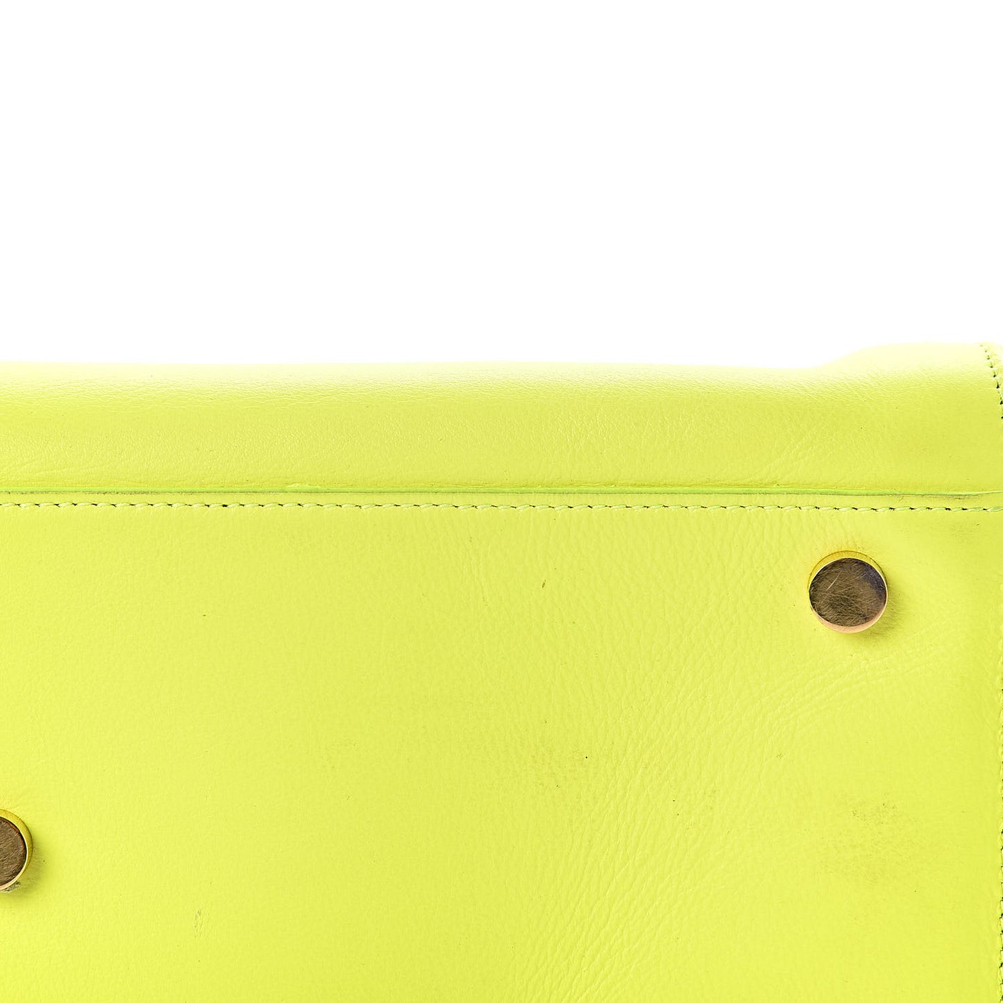 Calfskin Small Sac De Jour Bag Neon Yellow
