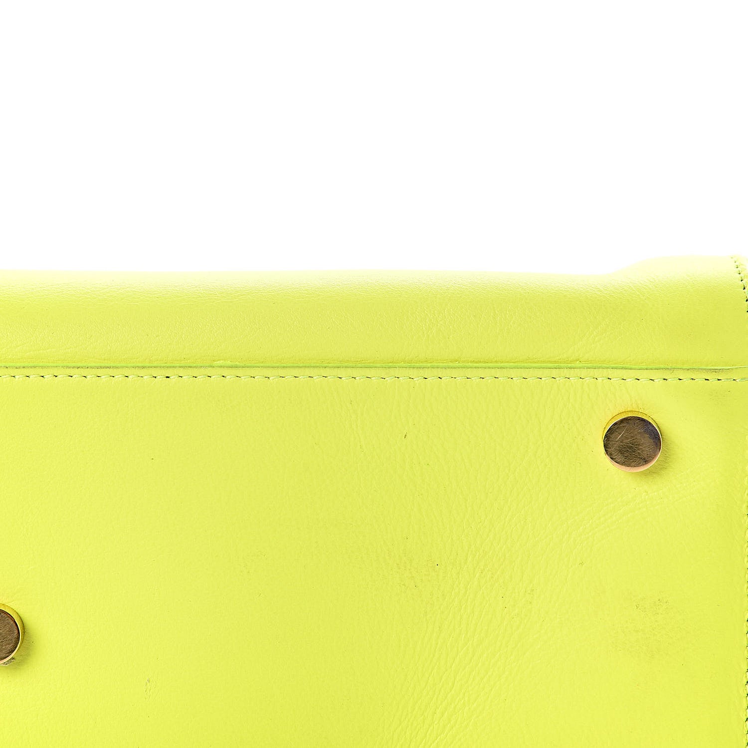 Saint Laurent Calfskin Small Sac De Jour Bag Neon Yellow 18 of 18