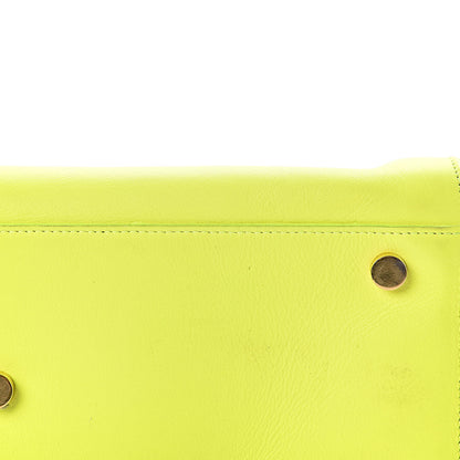Saint Laurent Calfskin Small Sac De Jour Bag Neon Yellow 18 of 18