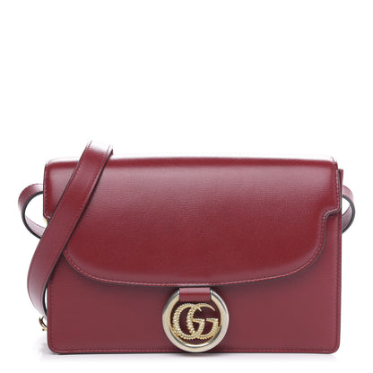 Gucci Textured Calfskin Small Torchon GG Ring Shoulder Bag New Cherry Red 1 of 10