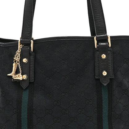 Gucci Denim Monogram Medium Jolicoeur Tote Black 8 of 10