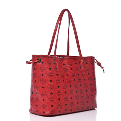 MCM Visetos Medium Liz Reversible Shopper Tote Ruby Red 7 of 20