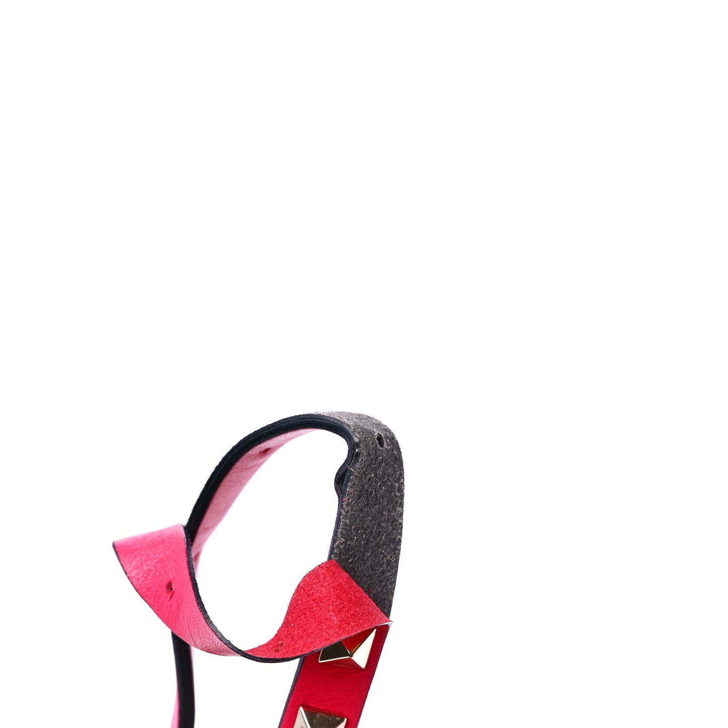 Calfskin Rockstud Camera Crossbody Bag Deep Fuxia