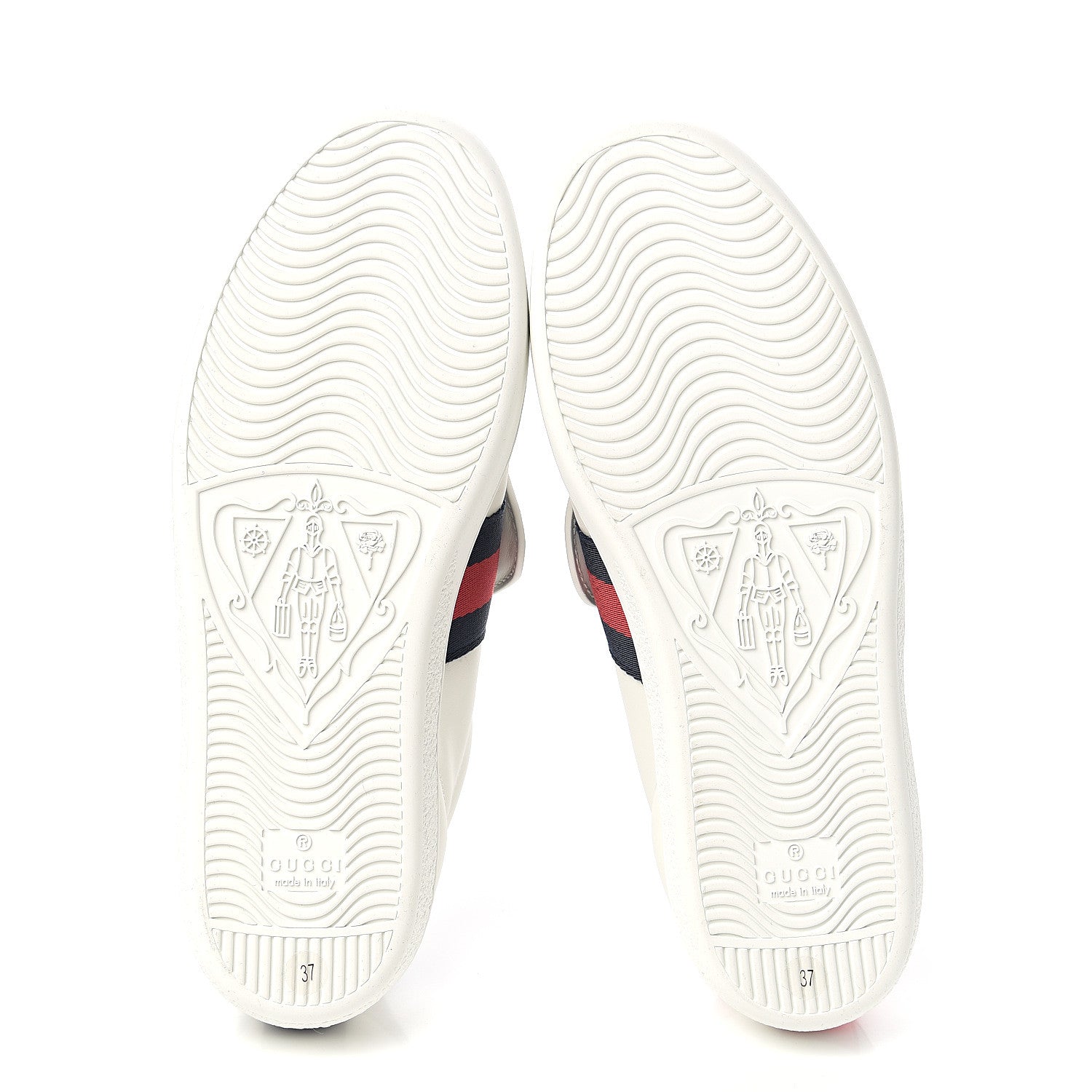 Gucci Calfskin Ayers Blind For Love Embroidered Womens Ace Sneakers 37 White 5 of 10