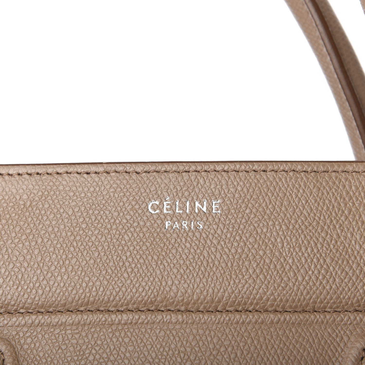 Celine Grained Calfskin Medium Phantom Luggage Taupe 8 of 10