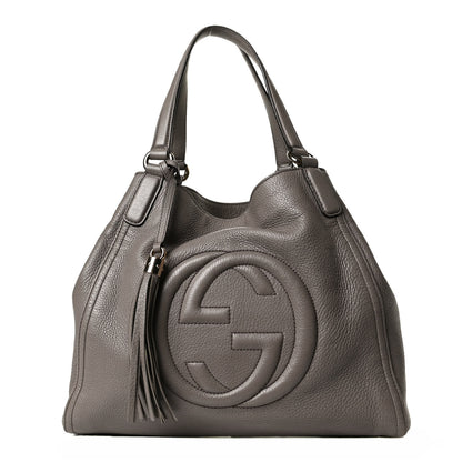 Gucci Pebbled Calfskin Medium Soho Shoulder Bag New Fango 1 of 16