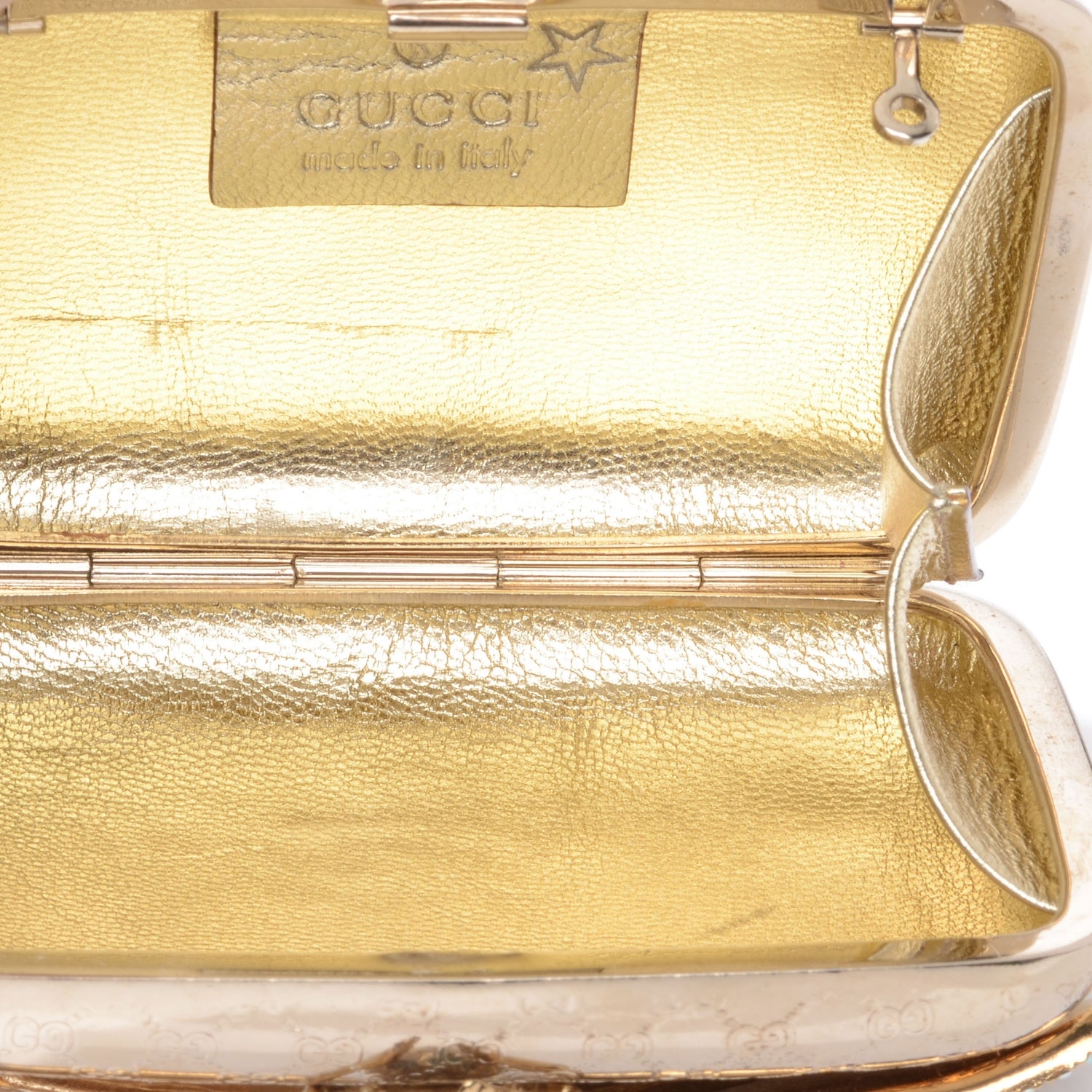 Gucci Metal Guccissima Dragonfly Minaudiere Clutch 5 of 7
