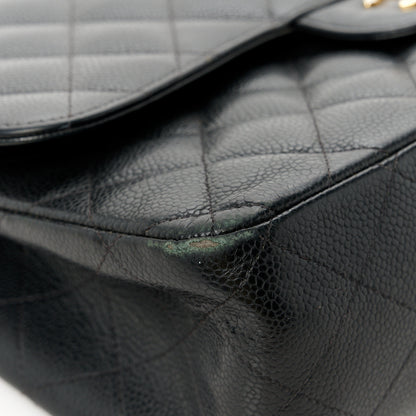 Chanel Caviar Quilted Jumbo Double Flap Black 12 of 12