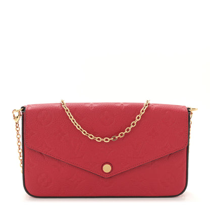 Louis Vuitton Empreinte Pochette Felicie Chain Wallet Scarlet 1 of 10