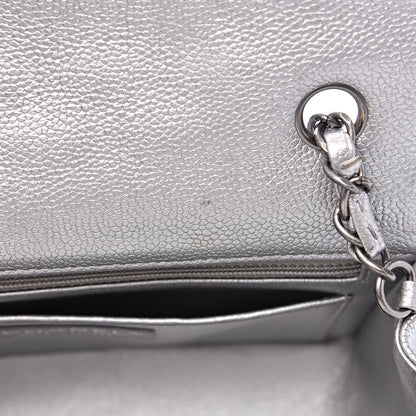 Chanel Metallic Caviar Quilted Mini Rectangular Flap Silver 10 of 13
