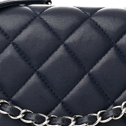 Chanel Sheepskin Quilted Vintage Mademoiselle Flap Dark Navy 8 of 15