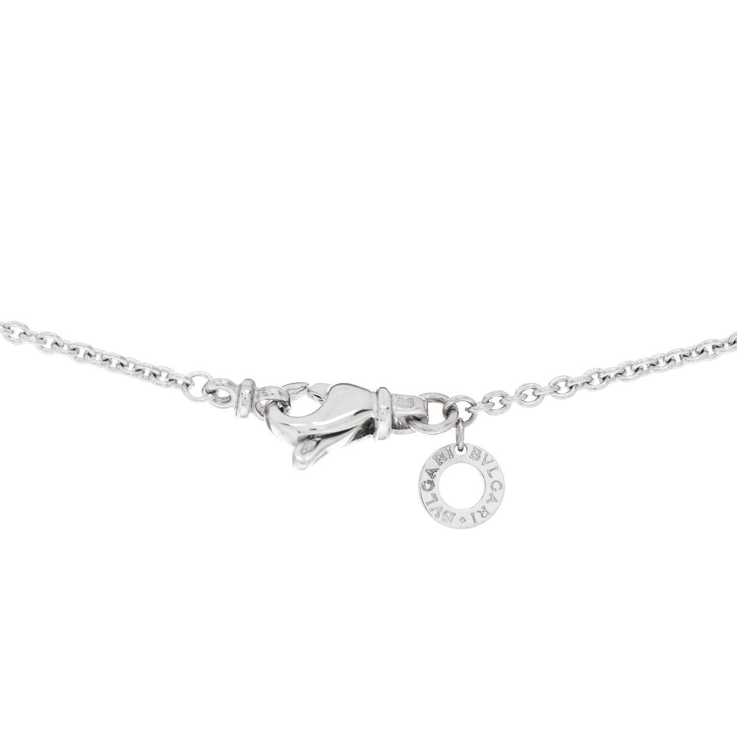 18K White Gold Diamond B.Zero1 Pave Pendant Necklace