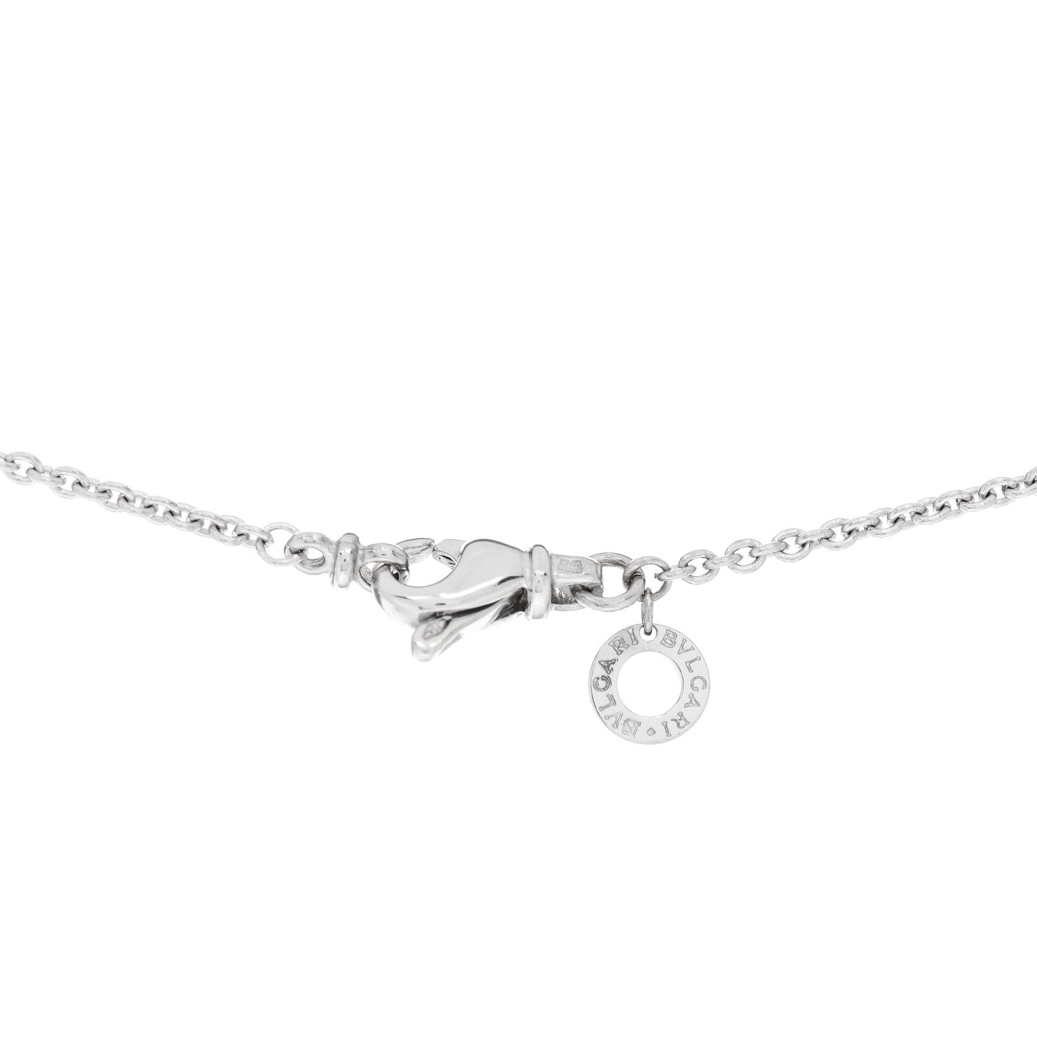 Bulgari 18K White Gold Diamond B.Zero1 Pave Pendant Necklace 4 of 5