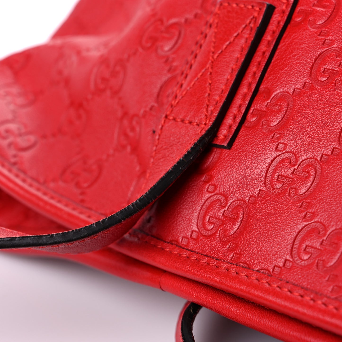 Guccissima Medium Zippered Shopping Tote Red