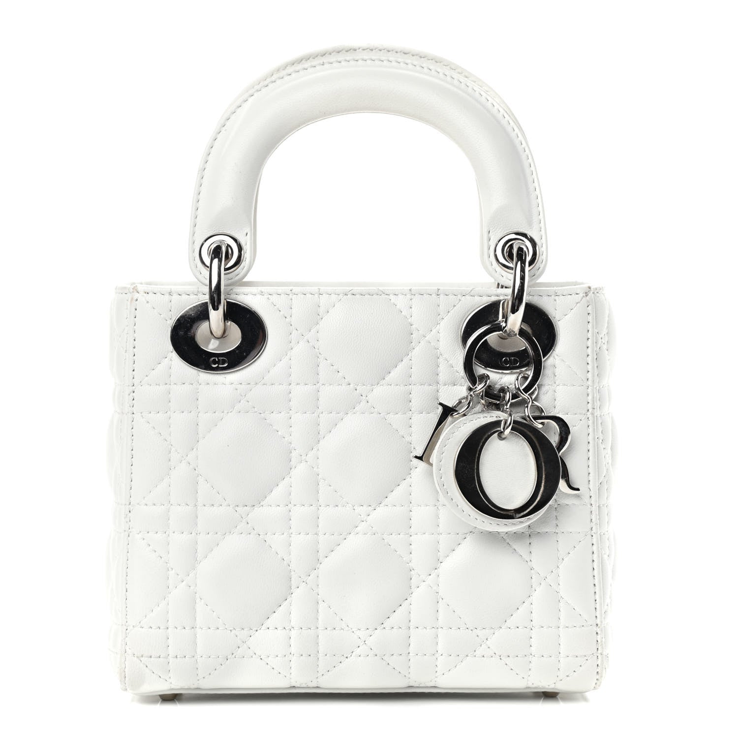 Christian Dior Lambskin Cannage Mini Lady Dior White 1 of 9