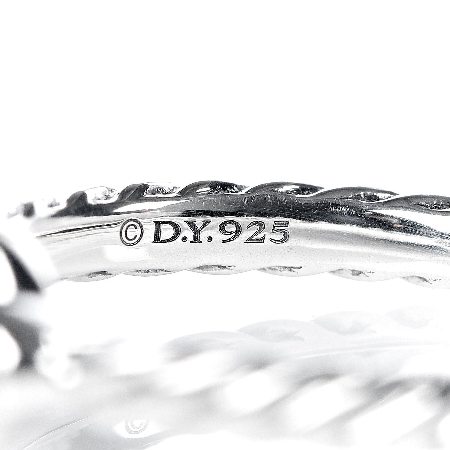 David Yurman Sterling Silver Diamond Quatrefoil Ring 52 6 5 of 6