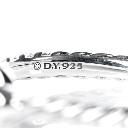 David Yurman Sterling Silver Diamond Quatrefoil Ring 52 6 5 of 6
