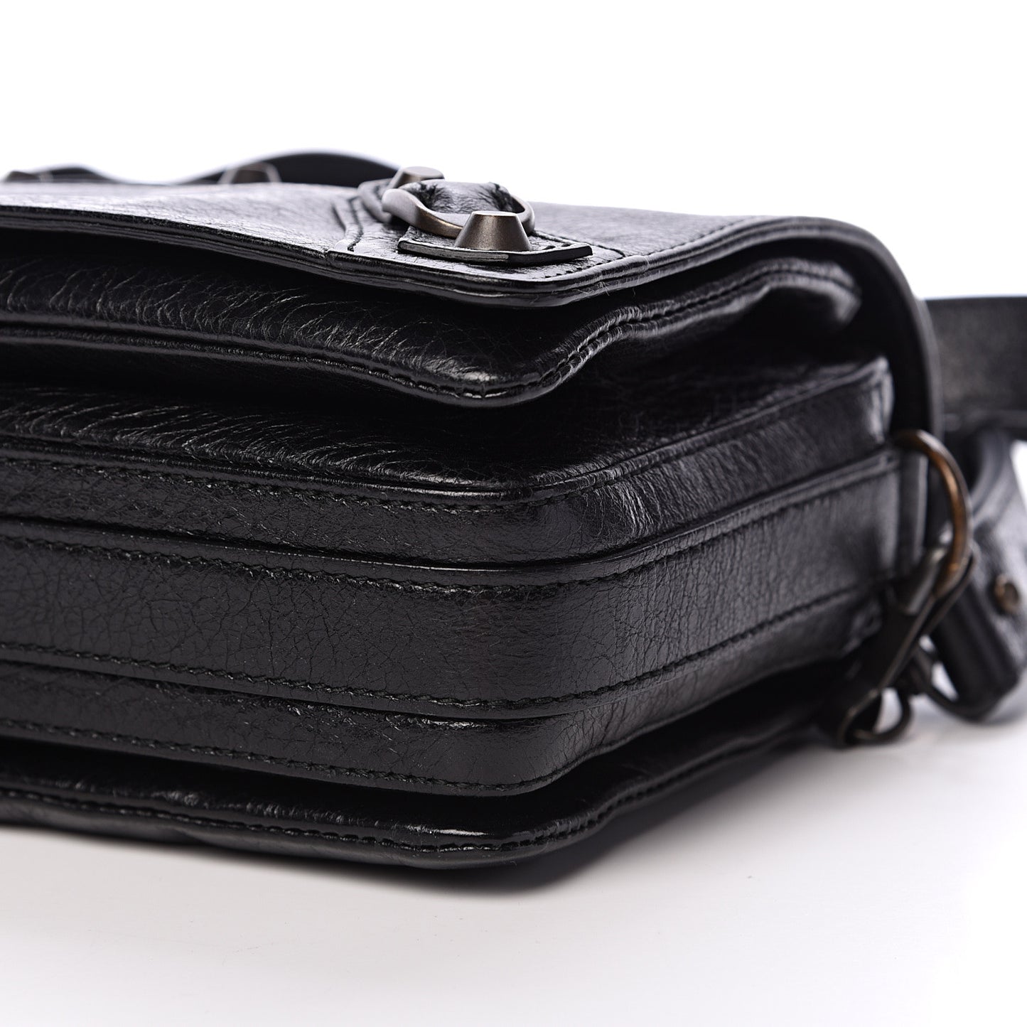 Agneau Classic Hardware Tool Kit Crossbody Black