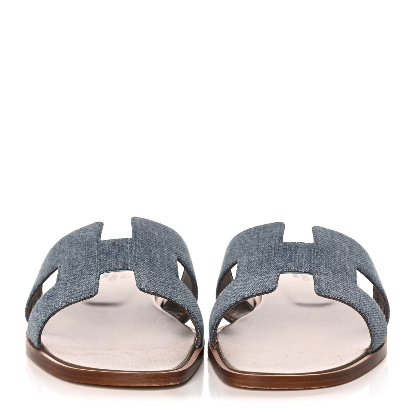 Denim Canvas Oran Sandals 40 Bleu Clair