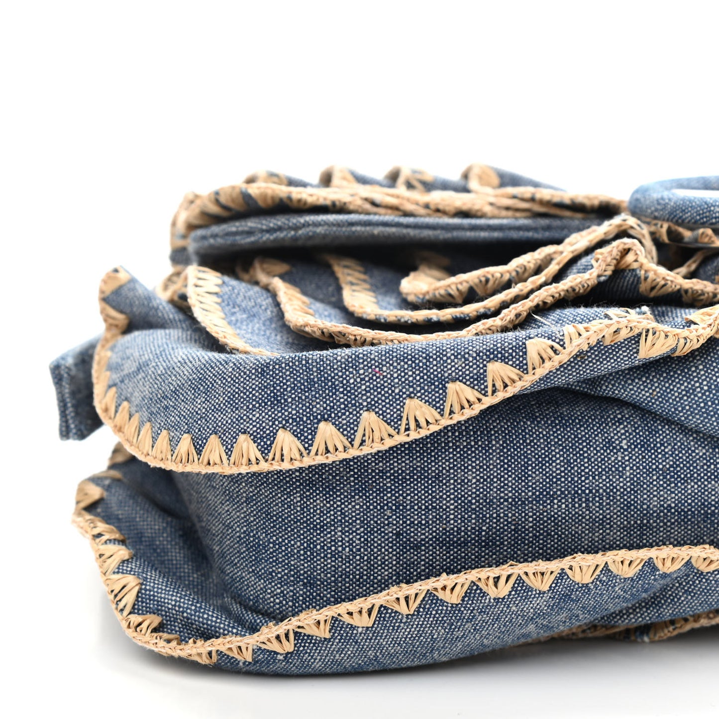 Denim F is Fendi Multi Waves Baguette Blue