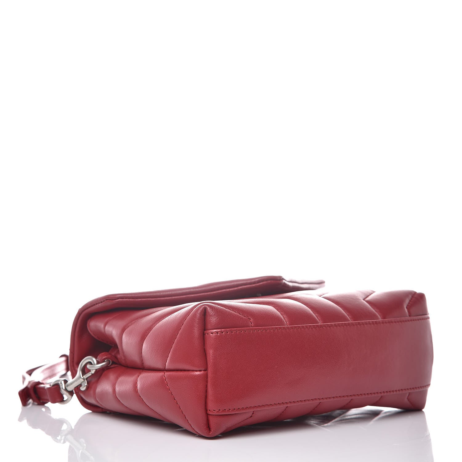 Saint Laurent Calfskin Y Quilted Monogram Toy Loulou Crossbody Bag New Lipstick Red 4 of 10