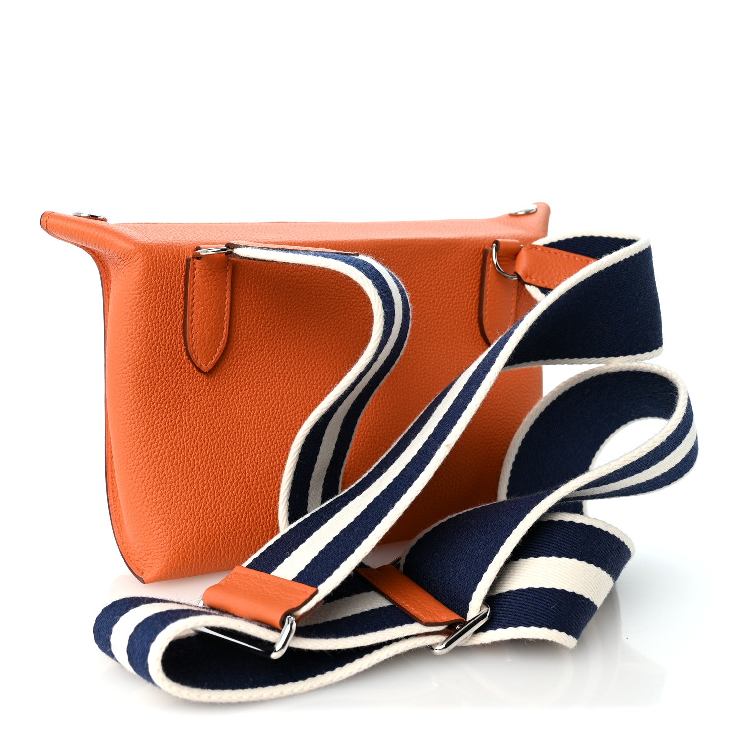 Hermes Togo Videpoches Orange White Bleu Saphir 3 of 9