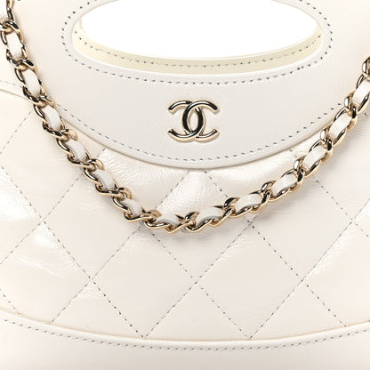 Chanel Shiny Crumpled Calfskin Quilted Nano 31 Shopping Bag White 7 of 10