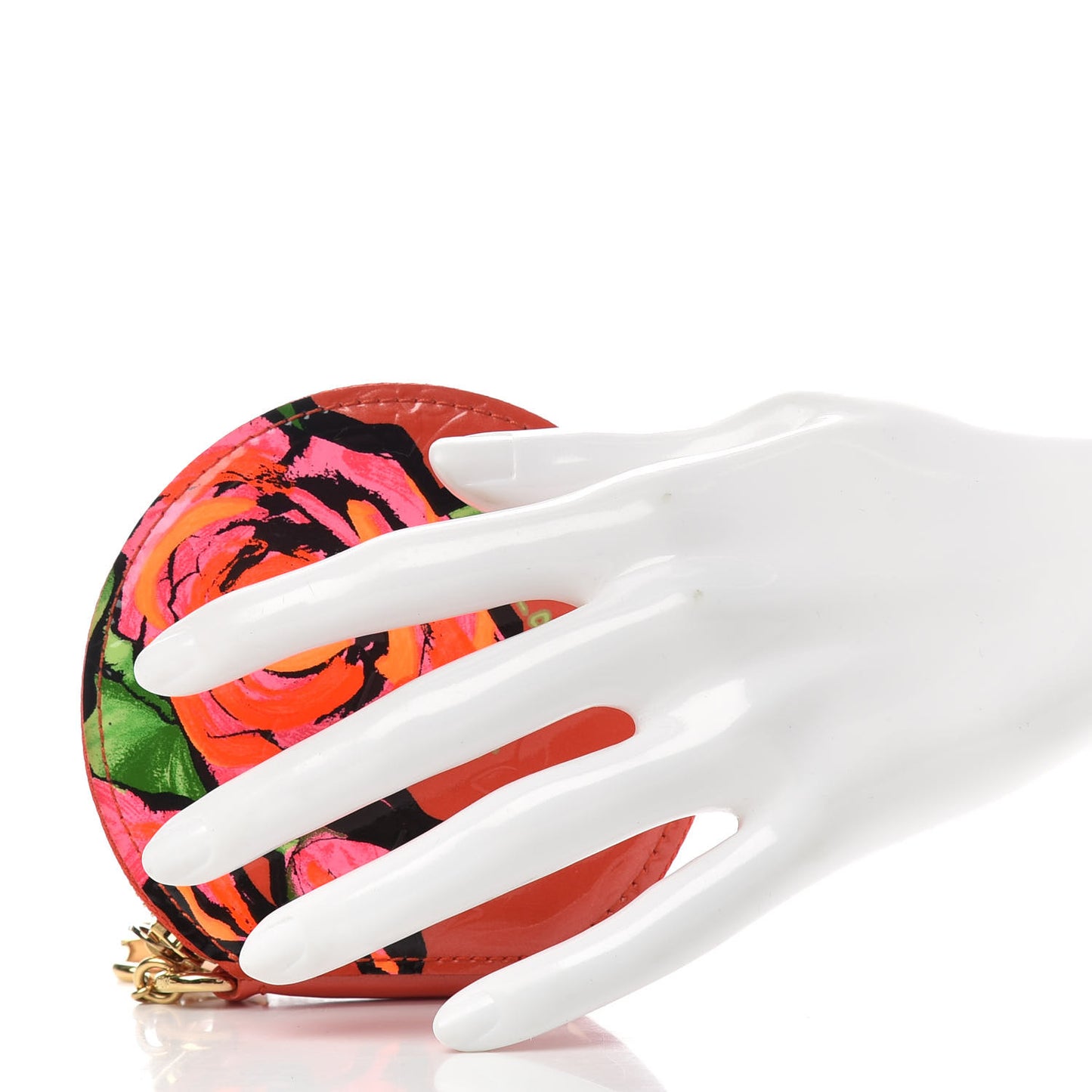 Vernis Roses Chapeau Coin Purse Orange Sunset