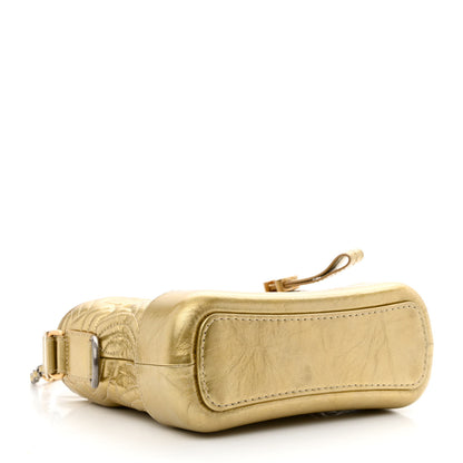 Chanel Metallic Aged Calfskin CC Quilted Small Gabrielle Hobo Gold 4 of 14