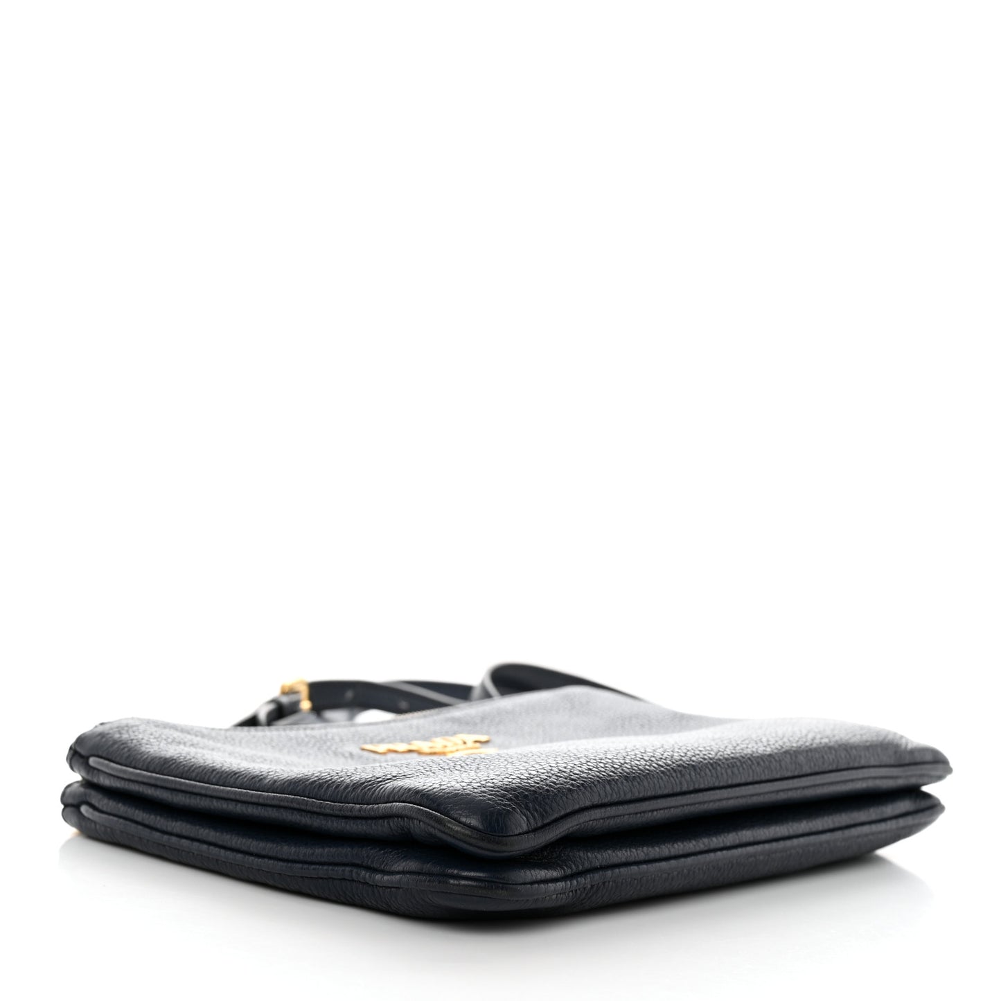 Vitello Phenix Double Zip Crossbody Bag Baltico