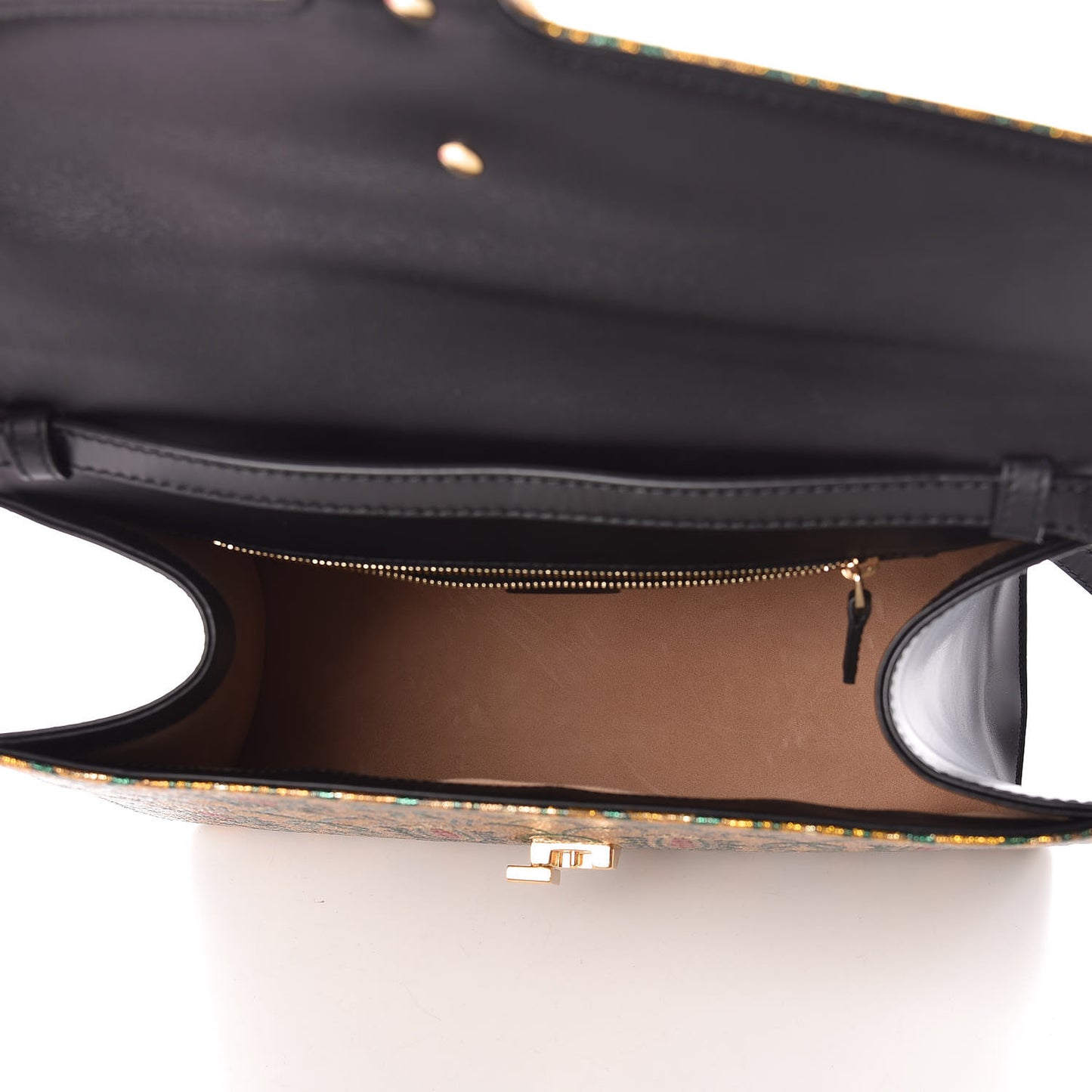 Iridescent Brocade Medium Sylvie Top Handle Bag Gold
