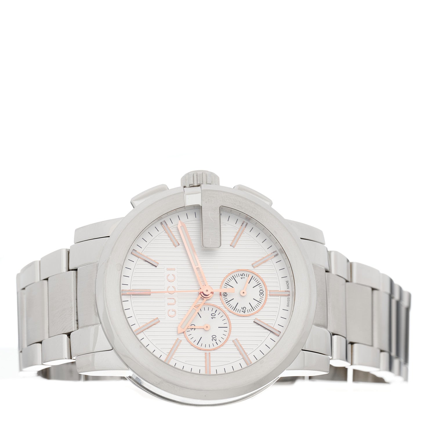 Gucci Stainless Steel 44mm G-Chrono Quartz Watch Silver 2 of 4