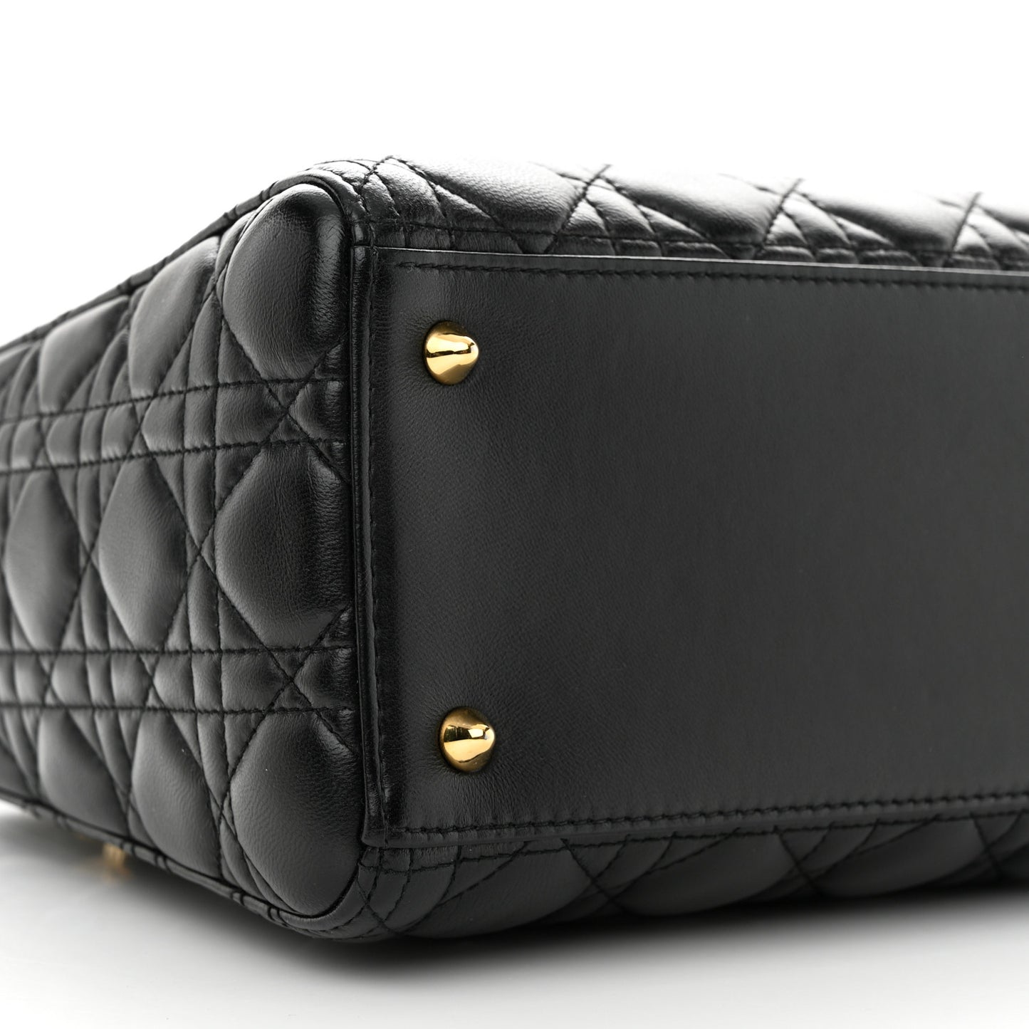 Lambskin Cannage Medium Lady Dior Black