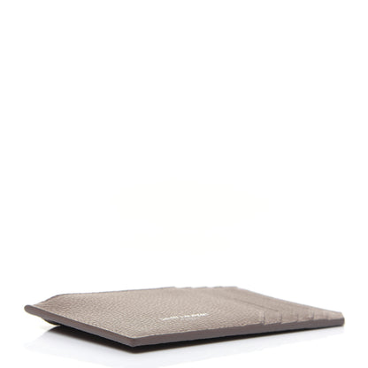 Saint Laurent Grained Calfskin 5 Fragments Zip Pouch Card Holder Taupe 4 of 11