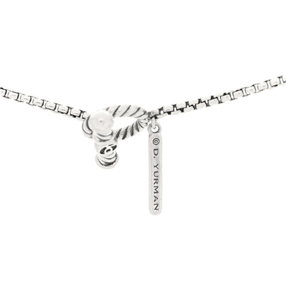 David Yurman Sterling Silver Freshwater Cultured Pearl Quatrefoil Long Chain Necklace 4 of 4