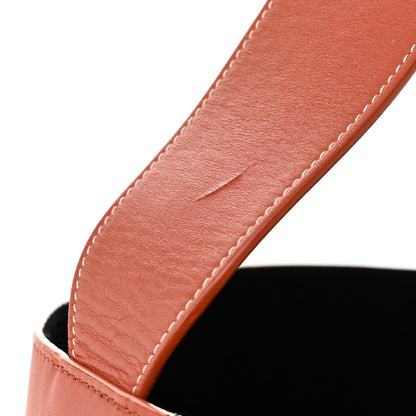 Celine Shiny Smooth Calfskin Felt Zebra Printed Calf Hair Small Twisted Cabas Chalk Brick 11 of 11