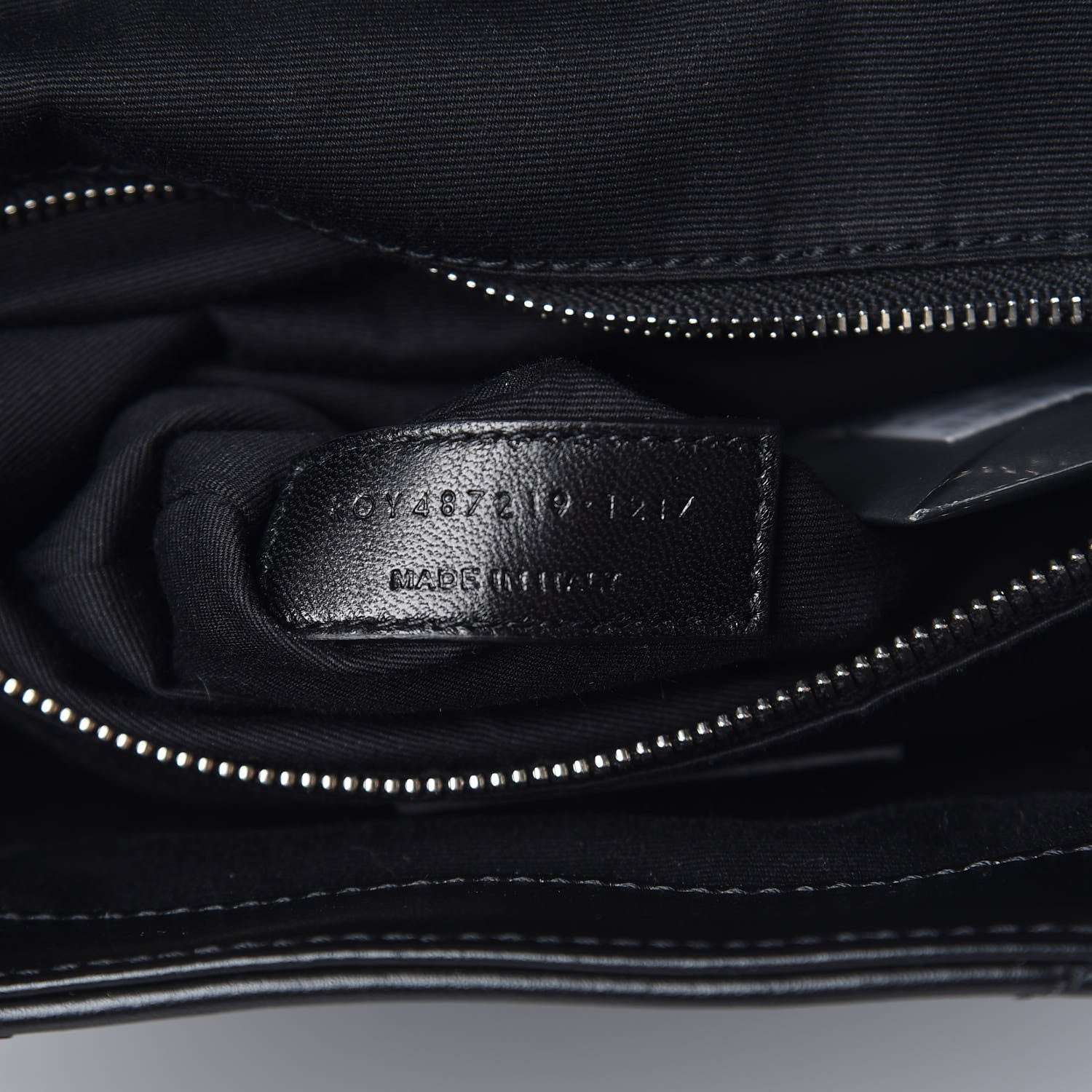 Saint Laurent Calfskin Y Quilted Monogram Medium Loulou Backpack Black 8 of 12