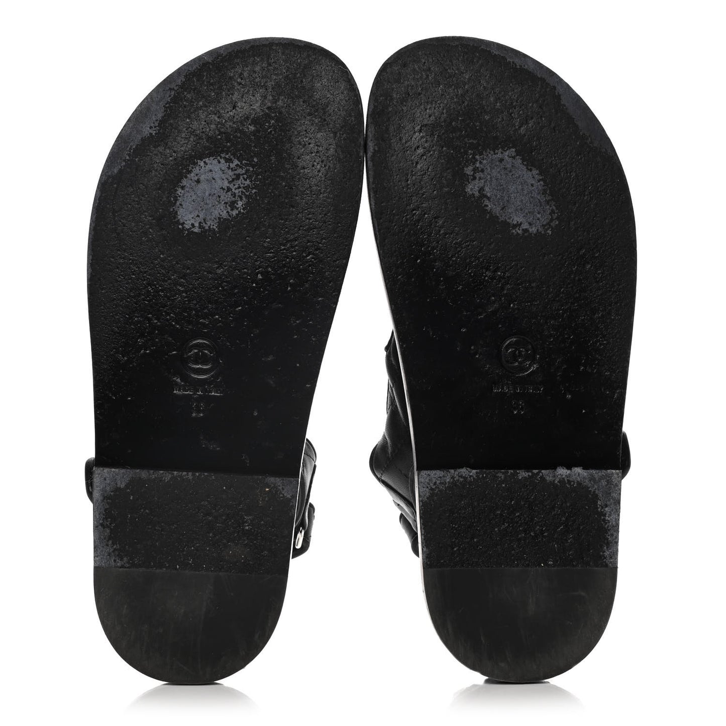 Lambskin Velcro Dad Sandals 36 Black