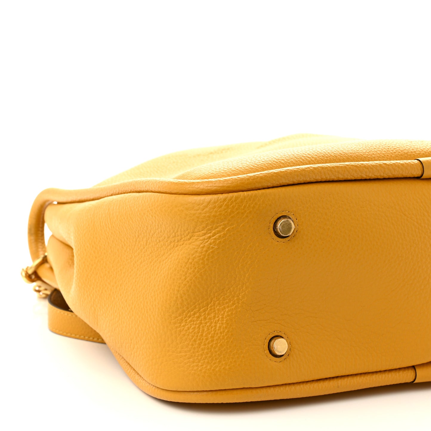 Small Classic Grain Calfskin Leighton Deep Amber