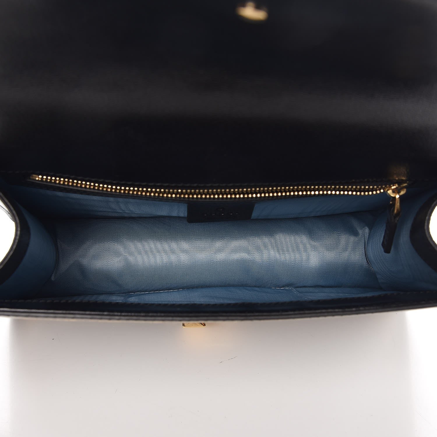 Gucci Calfskin Star Printed Small Sylvie Shoulder Bag Gold Black 5 of 7