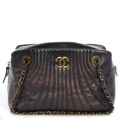 Chanel Metallic Lambskin Paris Shanghai Quilted Tote Khaki 1 of 7