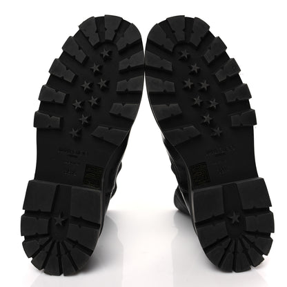 Jimmy Choo Vintage Calfskin Crystal Clayton Flat Boots 39.5 Black 5 of 7