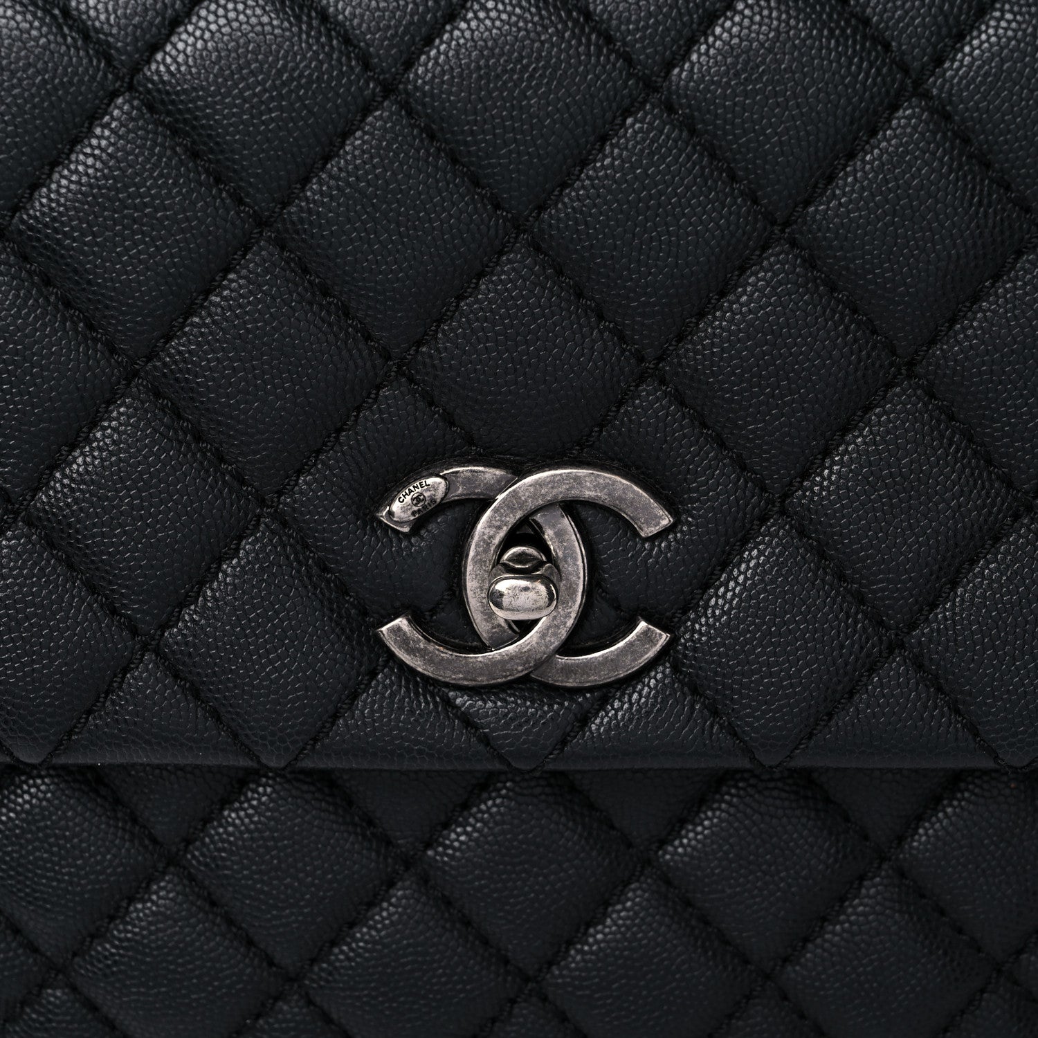 Chanel Caviar Quilted Medium Coco Handle Flap Black 15 of 15