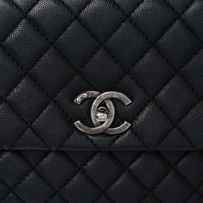 Chanel Caviar Quilted Medium Coco Handle Flap Black 15 of 15