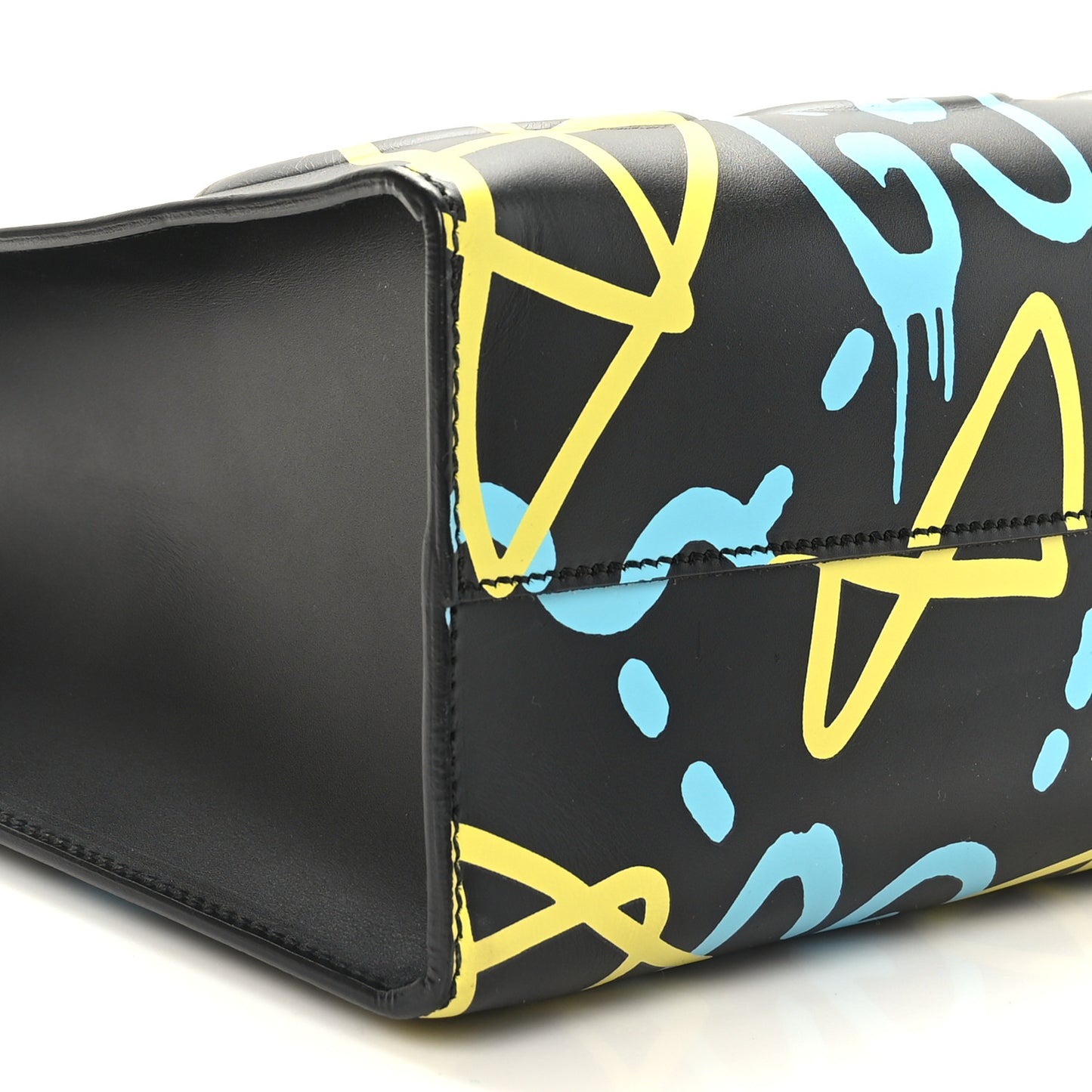 Calfskin GucciGhost Medium XL Tote Black New Acquamarine
