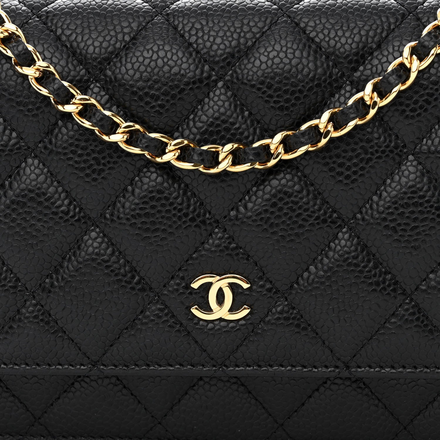Chanel Caviar Quilted Wallet on Chain WOC Black 9 of 11