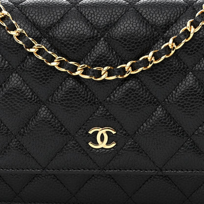 Chanel Caviar Quilted Wallet on Chain WOC Black 9 of 11