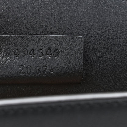 Gucci Calfskin Super Mini Sylvie Chain Shoulder Bag Black 7 of 10