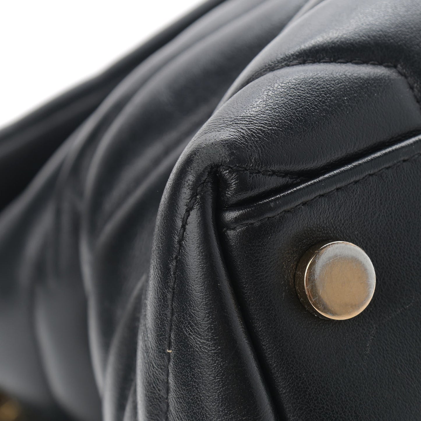 Calfskin Y Quilted Monogram Large Loulou Chain Satchel Black