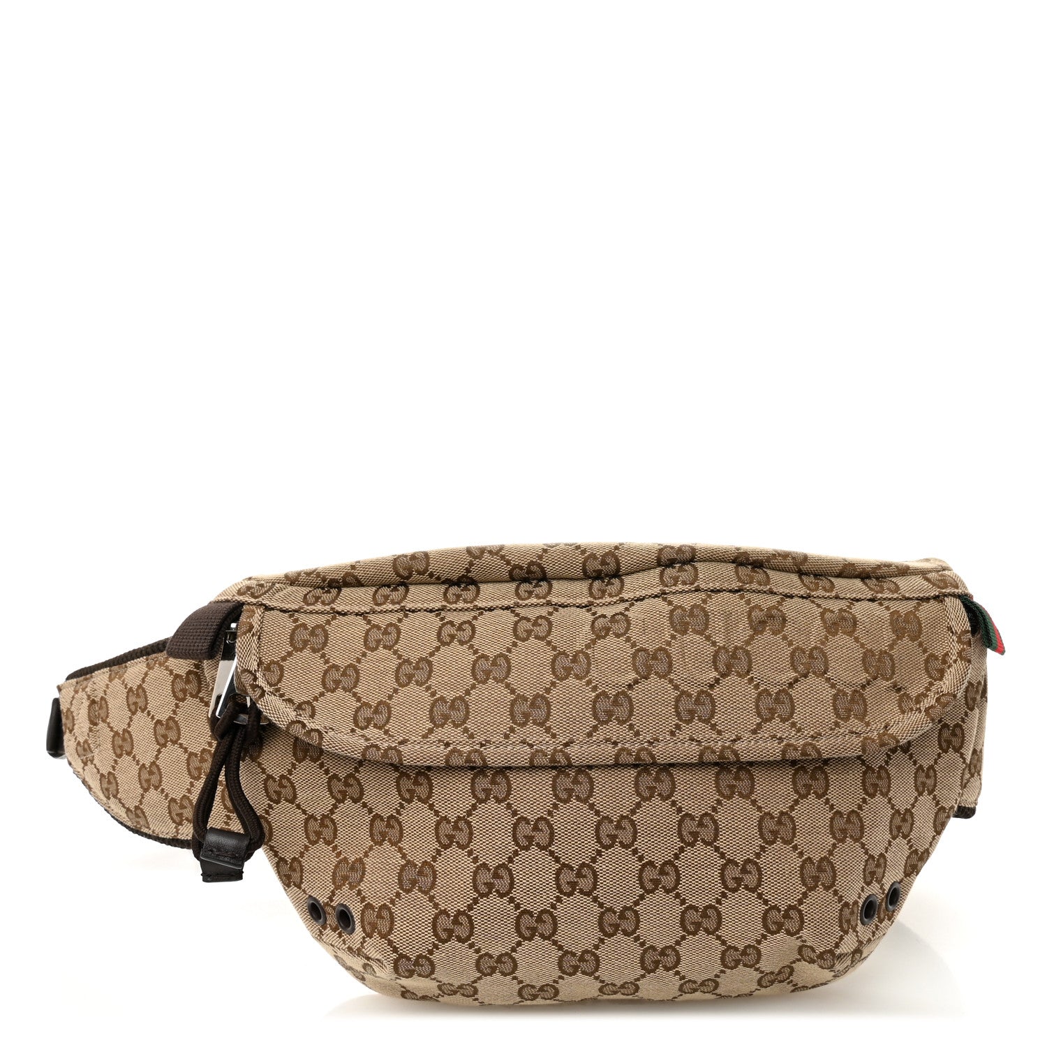 Gucci Monogram Large Belt Bag Beige Dark Brown 1 of 9